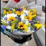 Chrysanthemum and sun flowers