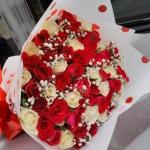 Bouquet of Mixed Long-Stemmed Roses